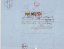 RUSSIA - LETTER 18y + 19x + 10 Kop ??? - Cancel  ´´FRANKIROVANO´´  From  ODESSA  To FIUME - 1872 - Covers & Documents