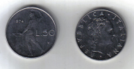 RedA - REPUBBLICA , 50 Lire Del 1974 - 50 Liras