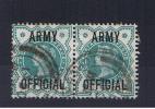 RB 813 - GB 1886 Fine Used Pair Of Stamps - 1/2d Army Official - SG O42 - Oficiales