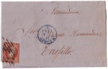 1856, 11 De Abril, Carta Sencilla De Madrid A Trujillo Cancelación Rejilla De Madrid - Brieven En Documenten