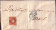1856, 13 De Agosto, Carta Sencilla De Málaga A Motril Edifil 44 - Lettres & Documents