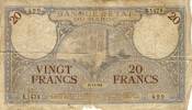 BILLETS - MAROC - Billet De 20 Francs, 9-11-42 - état Moyen - Marruecos