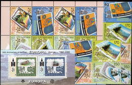 Stein EUROPA Mongolei Block 357,Mazedonien 370/3 VB,ZD+KB ** 128€ Pagode Bloc Bloque Hoja Sheet Ss Bf 50 Years CEPT - 2006