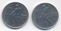 ITALIA MONETE DA 50 LIRE VULCANO 1967 E 1968 - 50 Lire