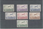 AVION SURVOLANT PARIS (Yvert Poste Aérienne 8 à 14, Dont 50f. Vert ) Traces De Charnières. TTB - 1927-1959 Mint/hinged