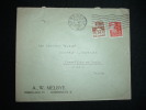 LETTRE TP 15 O + 10 O OBL. MECANIQUE 8 MAR 1932 KOBENHAVN - Covers & Documents