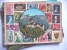 Liechtenstein  Vaduz Schloss Und Briefmarken - Liechtenstein