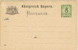 2653. Entero Postal 5 Pf. Bayern (Estado Alemania) 1896, Postkarte - Interi Postali