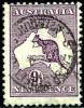 AUSTRALIA 1913 KANGAROOS 9d  VF USED CV$ 37.50 SMALL CIRCULAR DATED PMK (DEL01) - Gebruikt