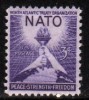 1952 USA NATO North Atlantic Treaty Organization Stamp Sc#1008 Torch Of  Liberty Globe - Unused Stamps
