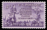 1952 USA Newspaper Boys Stamp Sc#1015 Boy Home Architecture - Nuovi