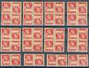 SWITZERLAND - TETE BECHE STAMP - TELL 20 Cts. X20 NH! - Sammlungen