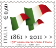 REPUBBLICA ITALIANA  ITALY  ANNO 2011  UNITA' D'ITALIA ADESIVO NUOVI MNH ** - 2011-20:  Nuevos