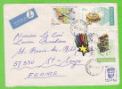 Sur Enveloppe PAR AVION Pour La France Affranchissement Pentacolore (Aviation - Hologerie  Etoile) - CAD MYSTOWICE - Cartas & Documentos
