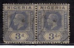 Nigeria Used KG V , 1931, 3d Blue Pair, - Nigeria (...-1960)