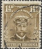SOUTHERN RHODESIA 1924 ADMIRAL 1½d. Brown FU - Rhodesia Del Sud (...-1964)