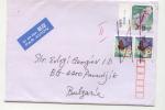 Mailed Cover (letter) With Stamps Flowers Butterfly  From Japan To Bulgaria - Covers & Documents