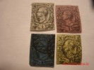 SAXONY, SCOTT # 9 1/2ng(BL/GRAY),#10 1ng(BL/ROSE), #11a 2ng(BL/DARK BLUE), & #12 3ng(BL/YLW),, USED - Saxe