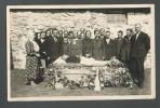 FUNERAL, DEAD  MAN IN CASCET COFFIN,  OLD REAL PHOTO  POSTCARD - Begrafenis