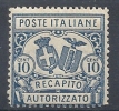 1928 REGNO RECAPITO AUTORIZZATO D. 14 MNH ** - RR9628 - Poste Exprèsse