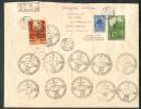 USSR  RUSSIA PHILATELIC EXHIBITION 1858-1958 FIRST RUSSIAN STAMP, REGISTERED COVER MOSCOW TO TARTU - Lettres & Documents