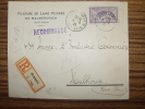 No.144 MERSON LETTRE RECOMMANDE 1923 SAINT AMARIN FILATURE LAINE PEIGNEE MALMERSPACH Pour INDUSTRIE COTONNIERE MULHOUSE - Sonstige & Ohne Zuordnung