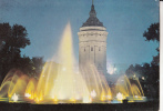 B47337 Mannhem Wasserspiele Mit Wasserturm Bei Nacht  Used Perfect Shape - Mannheim