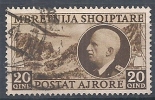 1939 ALBANIA USATO EFFIGIE POSTA AEREA 20 Q - RR9650-4 - Albanien