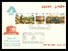 Egypt - 1989 - FDC - ( October War Against Srael, 16th Anniv. ) - Strip Of 3 - Cartas & Documentos