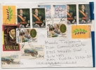 ESPAÑA - SPAIN - VF PROFUSE FRANKING (11 Stamps + 2 Framas) COVER From SEGOVIA To MIAMI - Very Topical - Cartas & Documentos