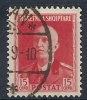 1939 ALBANIA USATO EFFIGIE  15 Q - RR9663-2 - Albanie