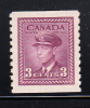 Canada Scott #280 MNH 3c Rose Violet - Coil - George VI War Issue - Coil Stamps