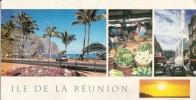 GF14 - ILE DE LA REUNION Saint-Denis Le Barachois, Marché (voir Descrip 2scan) Circulé 2004 Format Panorama 10,5 X 20,5 - Saint Denis