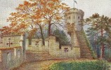 KÜNSTLER AK    THE BATTLEMENTS  WARWICK CASTLE   ~ 1920 - Warwick