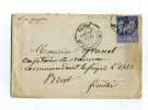 - FRANCE . AFFRANCHISSEMENT SIMPLE  AVEC N°78 Y&T SUR  LETTRE DU 27/3/1877 DE PARIS POUR BREST . - Maritieme Post