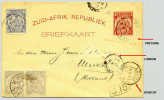 South Africa Afrique Du Sud, Zuid-Afrika Republiek, Briefkaart, 1893, Entier Postal, Affranchissement Multicolore, Pour - Autres & Non Classés