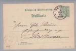 Heimat De BW Nagold 1895-08-07 Auf GS 5Pf. Nach Heilbronn - Postal  Stationery