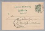 Heimat De BW Schwenningen 1898-11-15 Auf GS 5Pf. Nach Sulz - Postwaardestukken