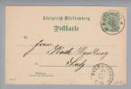 Heimat De BW Rottweil 1898-10-31 Auf GS 5Pf. Nach Sulz - Enteros Postales