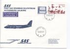 Sweden First SAS Grumman Gulfstream Flight Gothenburg - Aalborg 30-3-1981 - Storia Postale