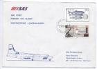 Sweden First SAS Fokker F-27 Flight Norrköping - Copenhagen 9-4-1985 - Cartas & Documentos