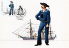 Portugal 1983 Military Uniforms 25 Maximum Card - Naval, Ships - Cartoline Maximum