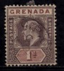 Grenada Used 1904, 1d Edward , Crown CA - Grenada (...-1974)