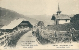 Charmey - L´entrée Du Village, Septembre 1905, Chapelle, Promeneur - Chapelle