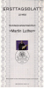 ALLEMAGNE  Carte  Notice 1er Jour  1983  Martin Luther Religion - Théologiens