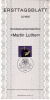 ALLEMAGNE  Carte  Notice 1er Jour  1983  Martin Luther Religion - Teologi