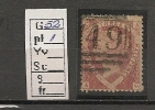 UK - VICTORIA - PLATE NUMBERS  1 1/2 Red - SG 52  PLATE 1 - Oblitérés