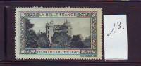 FRANCE. TIMBRE. VIGNETTE. CINDERELLA. BELLE FRANCE. PARIS..............MONTREUIL BELLAY - Tourism (Labels)