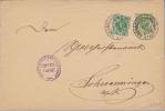 Heimat De BW Oberndorf 1906-11-17 Dienst-GS 5+5Pf. Nach Schweningen - Postal  Stationery