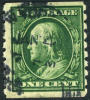 US #392 Used 1c Franklin Coil Of 1910 - Rollenmarken